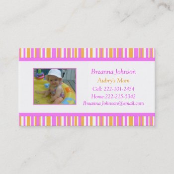 Mom Contact Cards by SayItNow at Zazzle