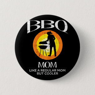 Mom Cooler Barbecue Meat Grilling Mothers Day Momm Button