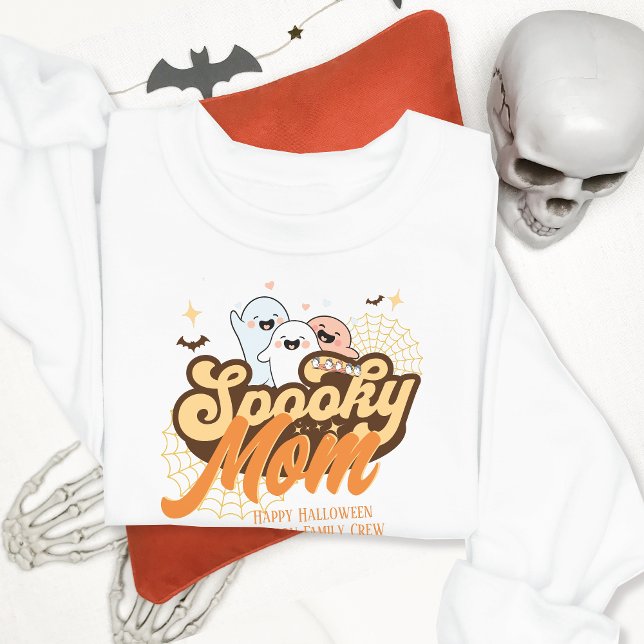 Mom Custom Halloween Family Matching Spooky Outfit Sweatshirt (#matchingfamilycostumes #matchingfamilyoutfits #halloween #family #momster #halloweenmom)
