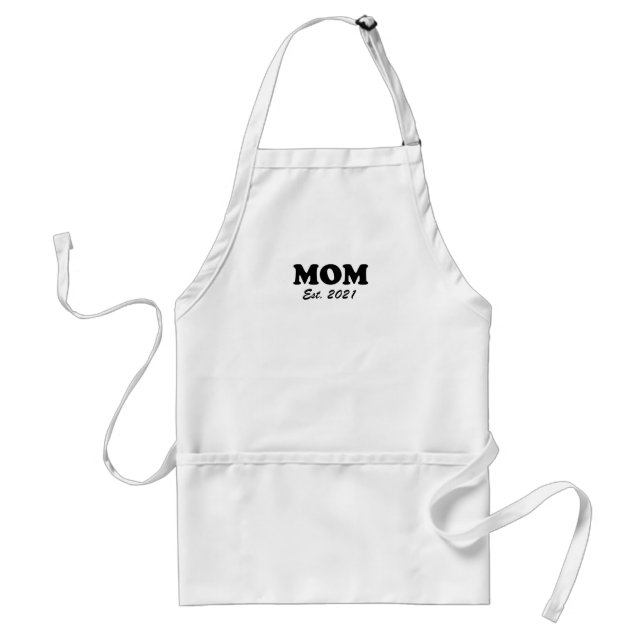 Mom, Custom mother, mother's day, birthday gift Adult Apron (Front)