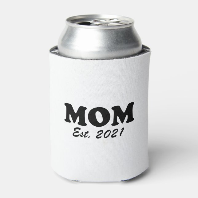 Mom, Custom mother, mother's day, birthday gift Can Cooler (Can Front)