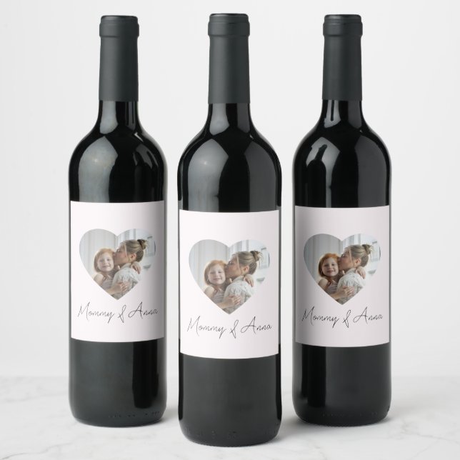 Mom Custom Name & Photo | Personalized Wine Label (Bottles)