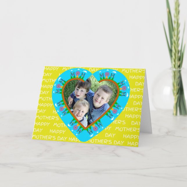 Mom Custom Photo Mother's Day Card (Front)
