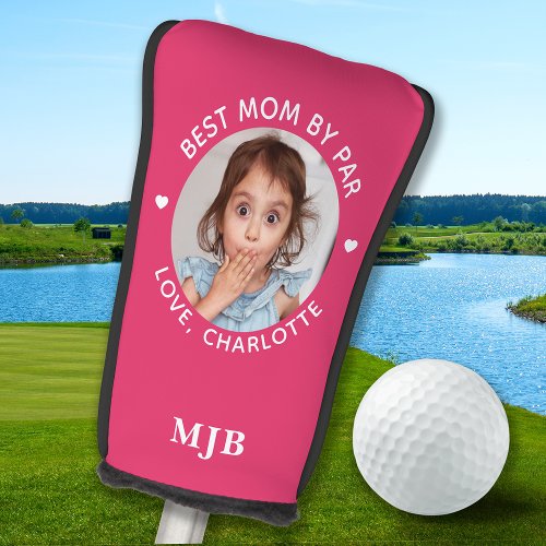 MOM Custom Photo Personalized Monogram Chic Pink Golf Head Cover
