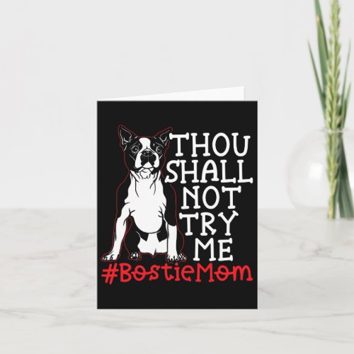 Mom Cute Boston Terrier Dog Lover  Card