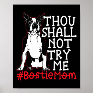 Mom Cute Boston Terrier Dog Lover Poster