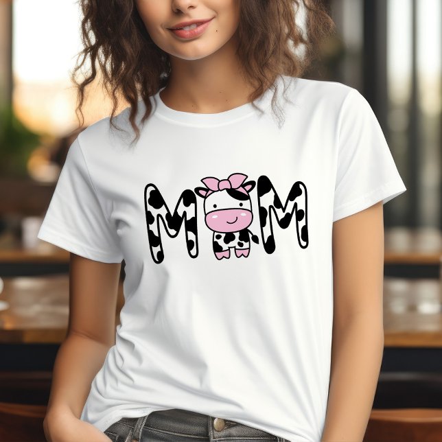 Mom Cute Cow-Themed Birthday Party T-Shirt (Creator Uploaded)