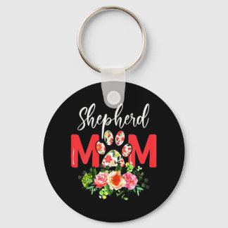 Mom Cute German Shepherd Keychain