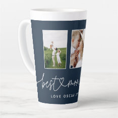 Mom Cute Modern Script Multi Photo Gift Latte Mug at Zazzle