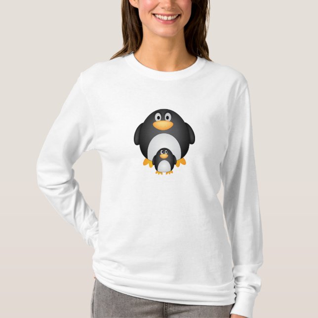 Mom/Dad and baby penguin T-Shirt (Front)