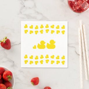 Mom, Dad, and Baby Rubber Ducks Napkins