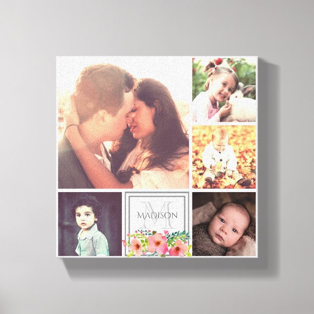 Mom Dad and Kids Canvas Print (Front)
