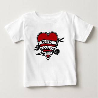 Mom, Dad, And Me, Heart Baby T-Shirt