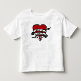 Mom, Dad, And Me, Heart Toddler T-shirt