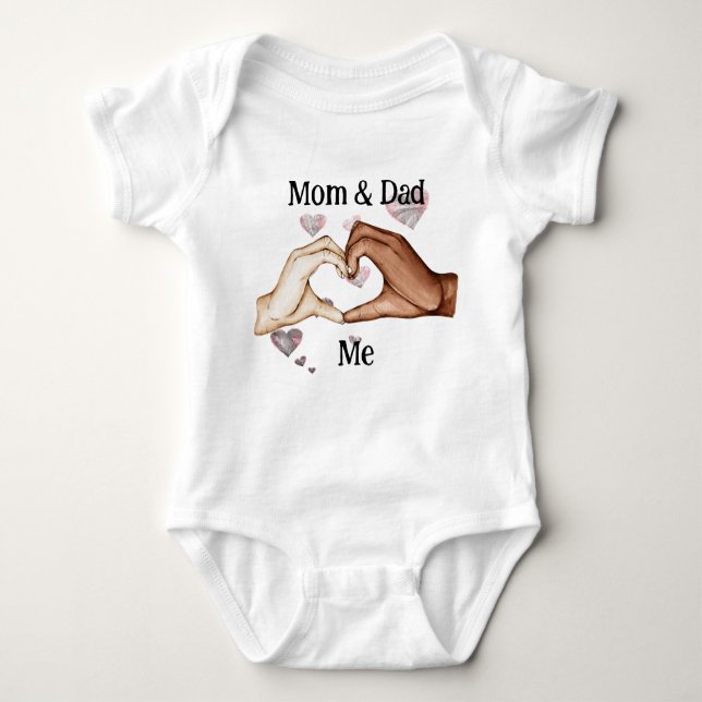 mom&dad  baby bodysuit (Front)