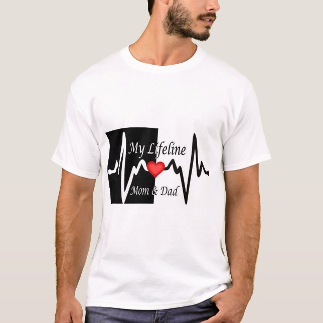 Mom & Dad 💗 Baby T-Shirt – Sweet, Soft, and Full  (Front)