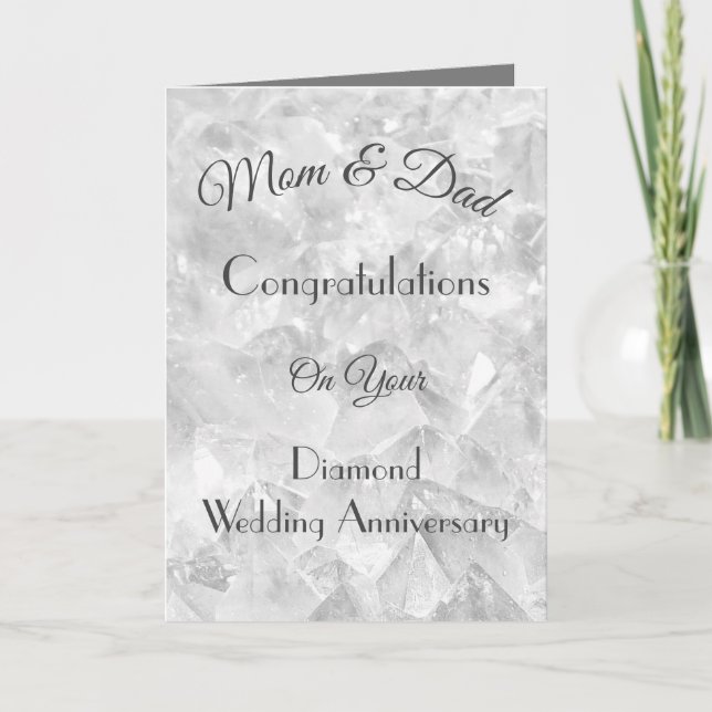 Mom & Dad Diamond Anniversary Greeting Card (Front)