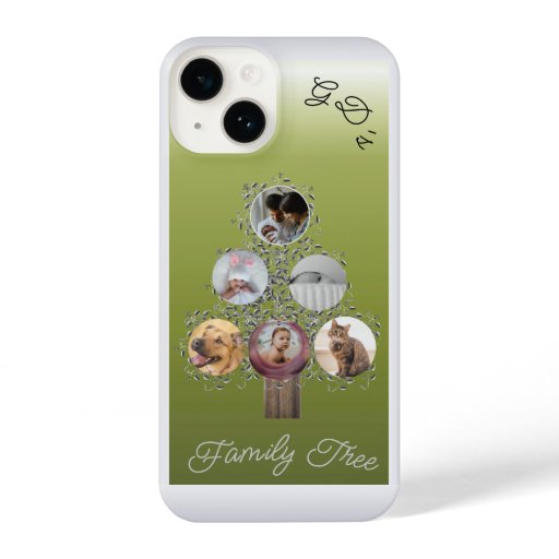 Mom Dad Family Tree 6 Photo Ornaments iPhone 14 Case