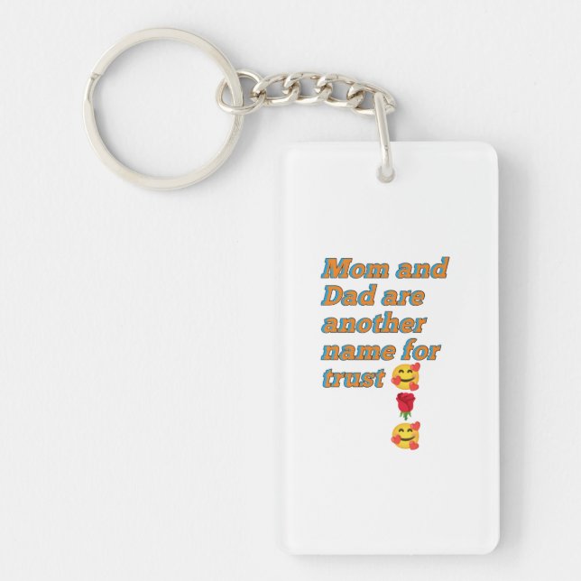 Mom dad gifts locked  keychain (Front)