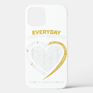 Mom Dad Gold In Memory Daughter Childhood Cancer A iPhone 12 Pro Case