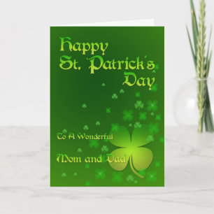 Mom & Dad, Happy St Patrick's day card