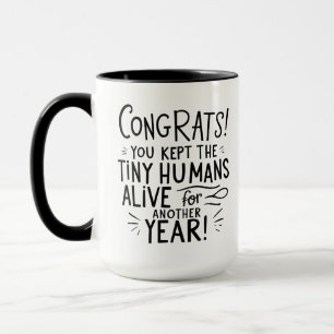 Mom & Dad Humor Gift – Funny “Tiny Humans Alive” Mug