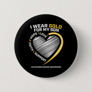 Mom Dad I Wear Gold For My Son Childhood Cancer Aw Button