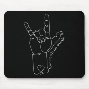 Mom Dad Kids Autism Awareness Teacher Sped Deaf Sl Mouse Pad