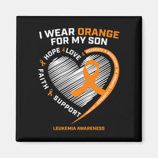 Mom Dad Leukemia Awareness  Son Leukemia Awareness Magnet