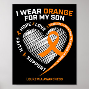 Mom Dad Leukemia Awareness Son Leukemia Awareness Poster