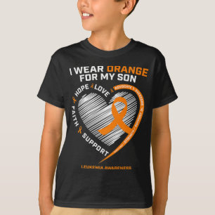 Mom Dad Leukemia Awareness Son Leukemia Awareness T-Shirt