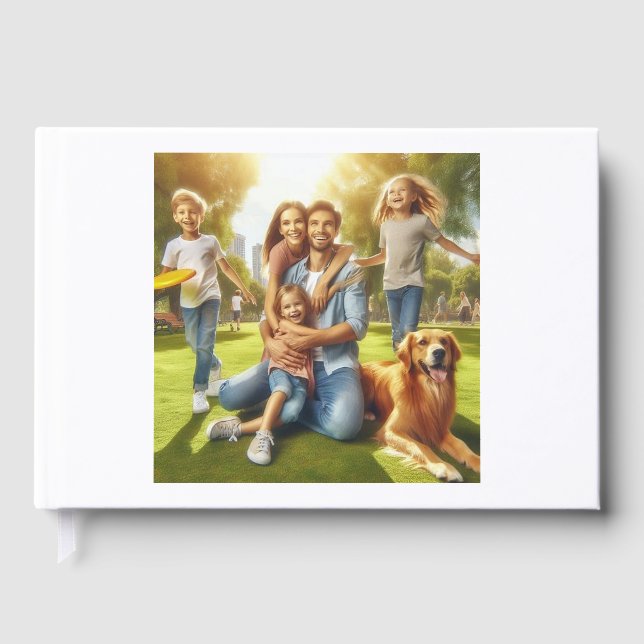 MOM&DAD love  to FAMILY  Foil Guest Book (Front)