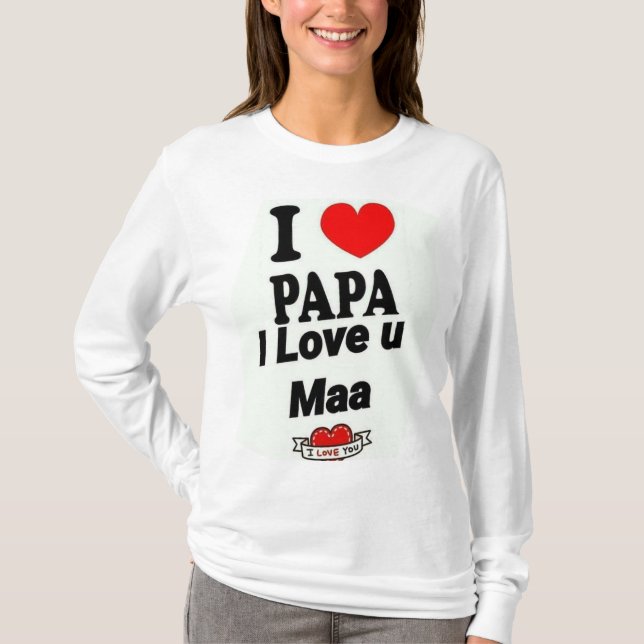 "Mom & Dad Love Women's T-Shirt – Heartfelt Design (Front)