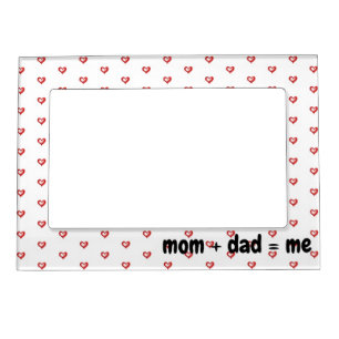 Mom + dad = me, Customizable, New Baby Gift, Love, Magnetic Frame