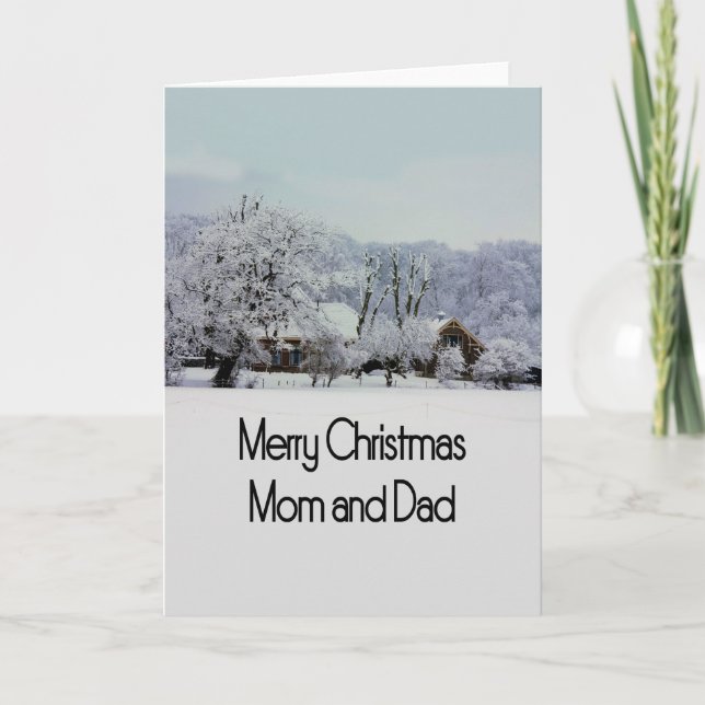 Mom & Dad Merry Christmas card (Front)