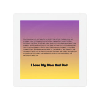 "Mom & Dad – My Forever Blessing" Metal Print