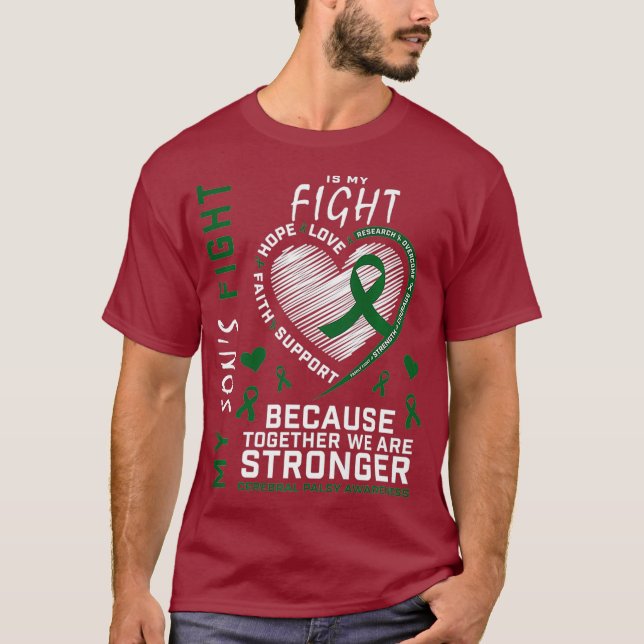 Mom Dad My Sons Fight Is My Fight Cerebral Palsy T-Shirt (Front)