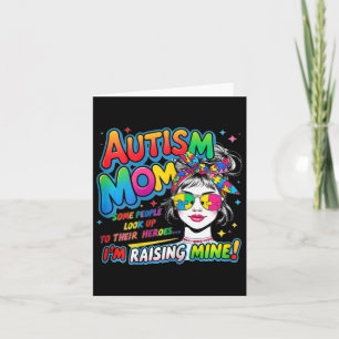 Mom Dad Parents Autism Awareness Card