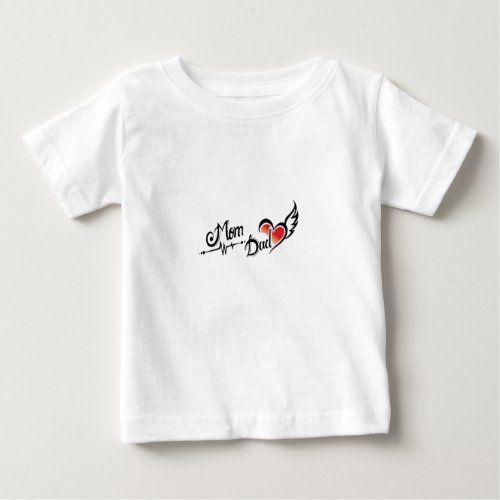 mom dad pattern Baby T_Shirt  