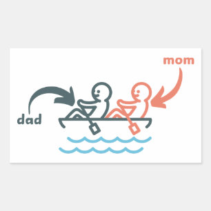Mom/Dad Rectangular Sticker