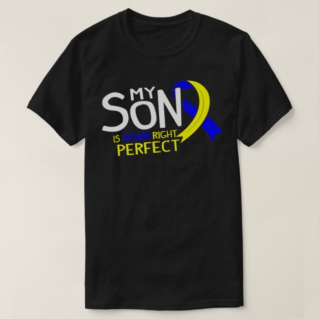 Mom Dad Ribbon World Down Syndrome Day  Women Kids T-Shirt (Design Front)