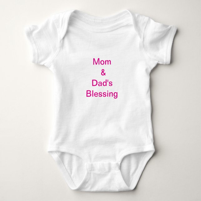 "Mom & Dad’s Blessing" Baby Romper (Front)