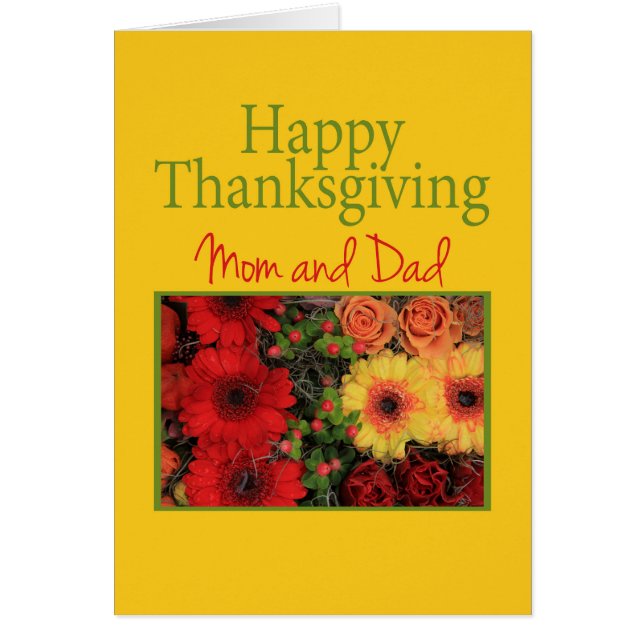 Mom & Dad   Thanksgiving Card (Front)