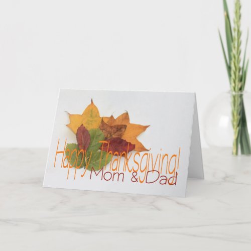 Mom  Dad   Thanksgiving Card