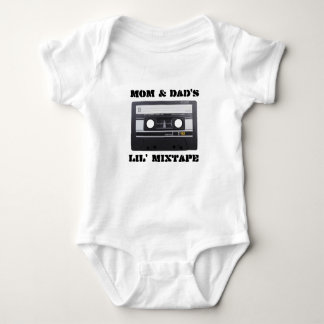 Mom & Dad's Lil' MixTape Baby Jersey, White Baby Bodysuit