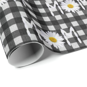 Mom Daisy On Gingham Wrapping Paper