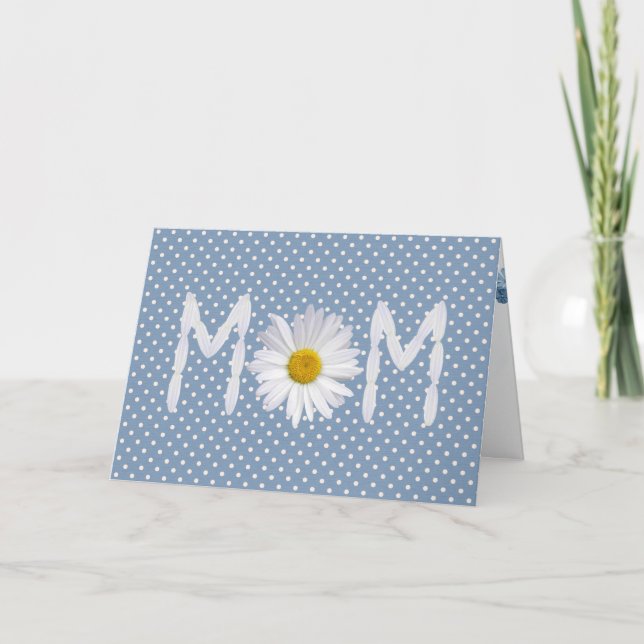 Mom Daisy on polka dots Card (Front)