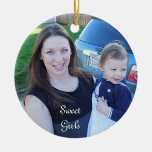Mom Daughter Photo Ornaments Holiday Christmas