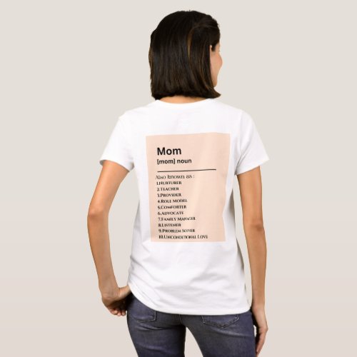 Mom Definition For Mothers day T_shirt