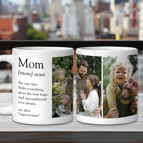 Mom Definition Funny  Heartfelt Family Photo Coffee Mug